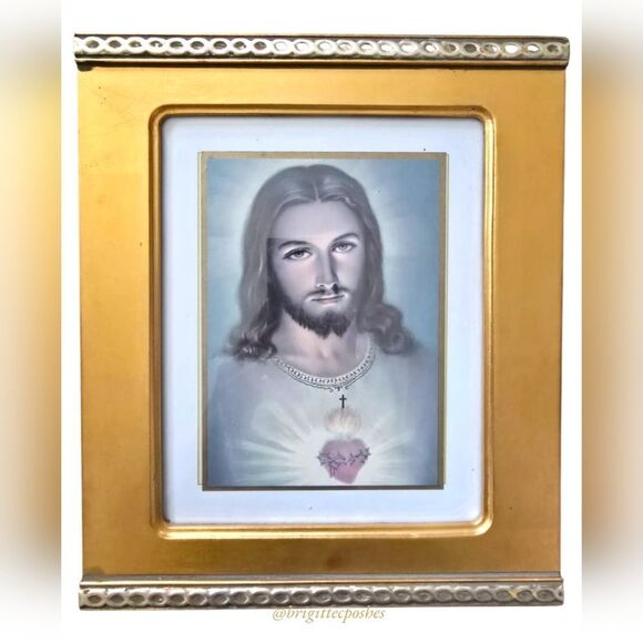 Vintage Framed Jesus - Picture 1 of 6